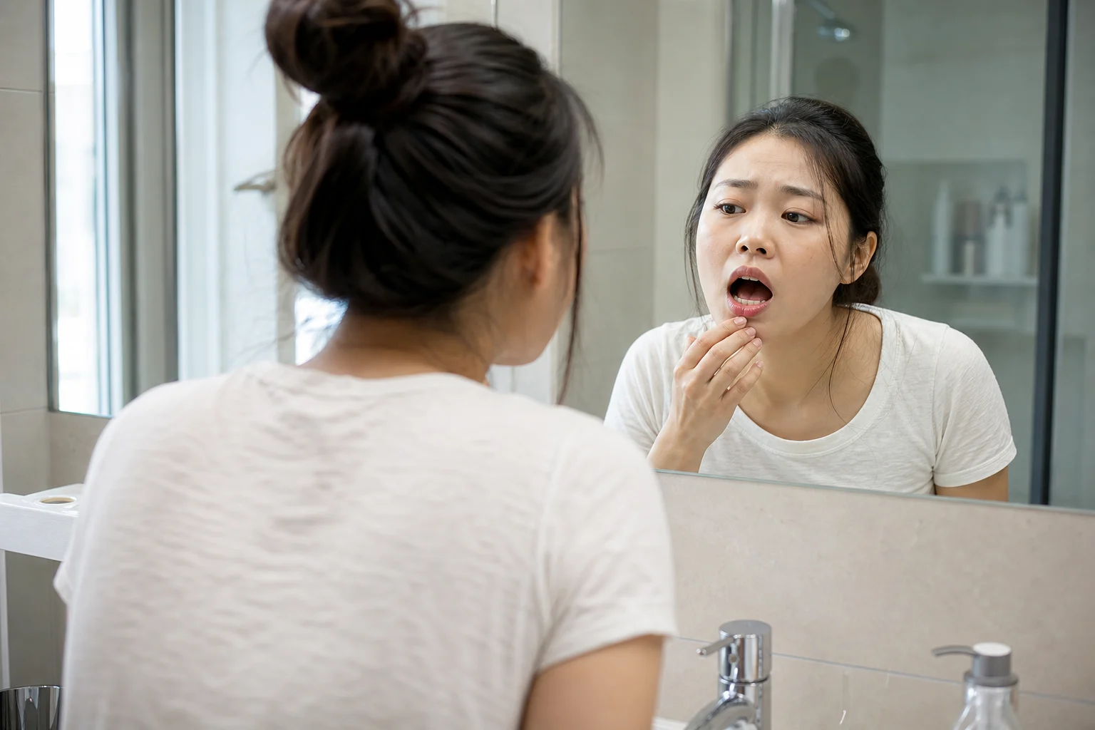 치아 시림 원인 진료 정보를 설명하는 장면